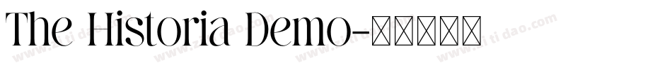 The Historia Demo字体转换